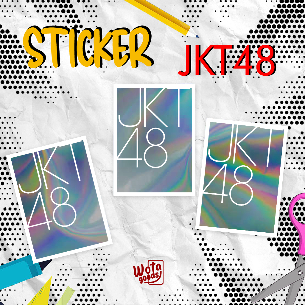 Jual STIKER JKT48 HOLOGRAM LOGO HITAM - STICKER IDOL GRUB - WOTA ...