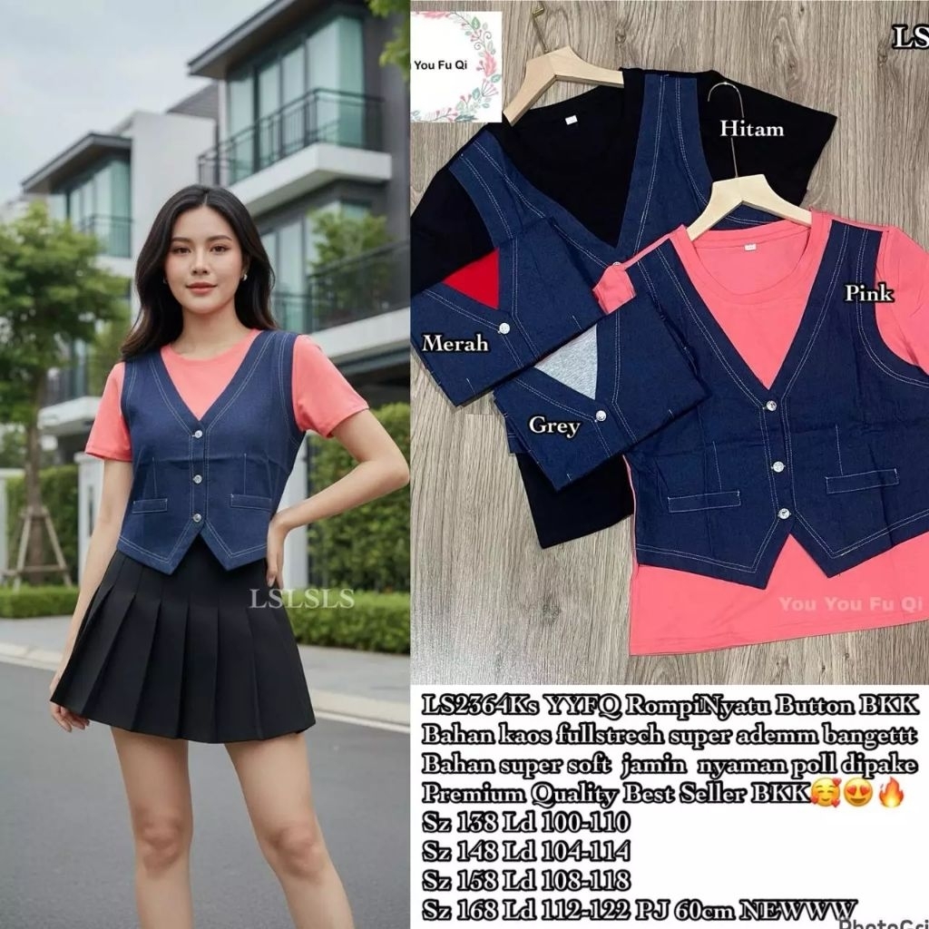 Jual LS Atasan kaos rompi nyatu 2364 | Shopee Indonesia