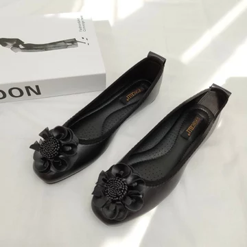 Simoncelli Sepatu Flat Flatshoes Wanita Sepatu Wanita Sepatu Korea Sepatu Hitam Red Sepatu