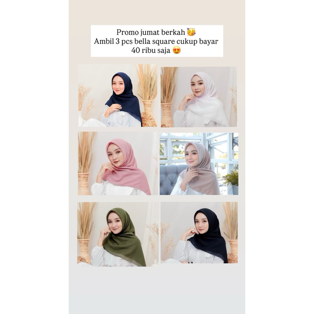 3 Pcs Hijab Bella Square - foto 1