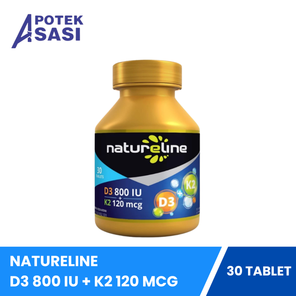 Jual Natureline D3 800 IU + K2 120 Mcg Isi 30 Tablet - Suplementasi ...