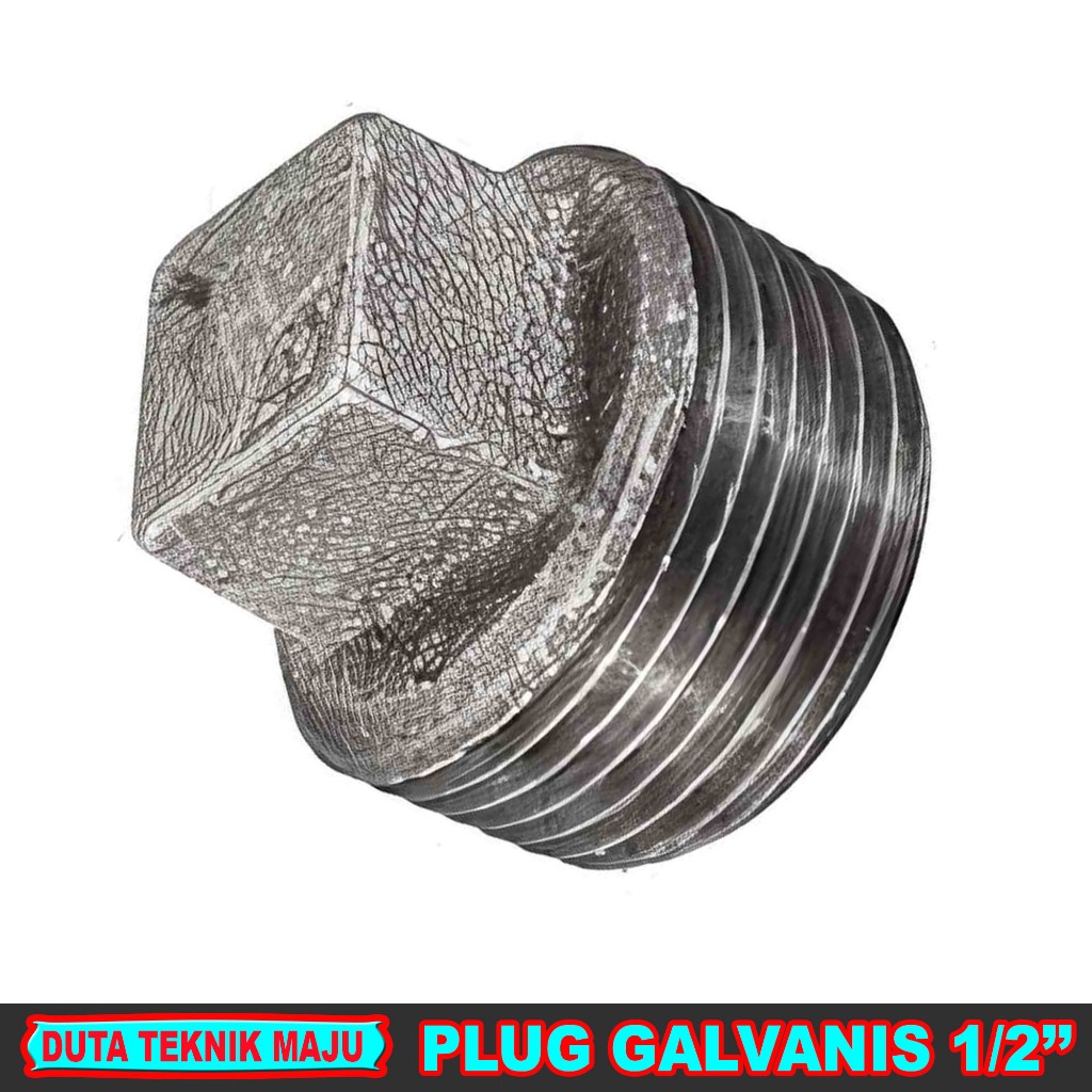 Jual Plug Galvanis Besi Drat 1/2 Inch / Dop Tutup Pipa Besi 1/2 ...