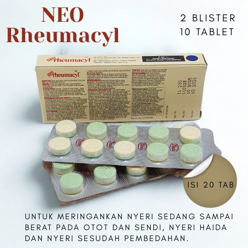 Jual NEO RHEUMACYL BOK ISI @2 BLISTER @10 TABLET NYERI OTOT DAN NYERI ...