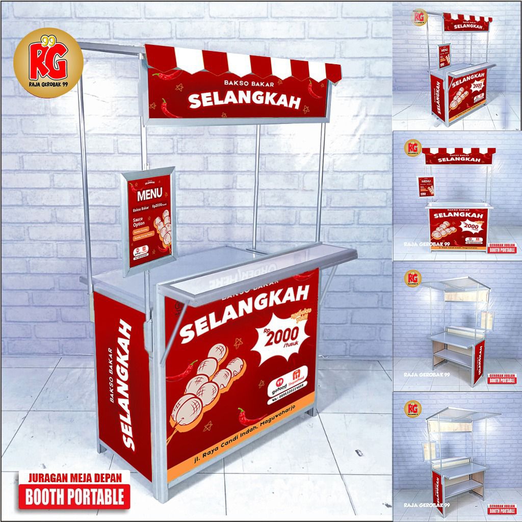 Jual Booth portable gerobak lipat meja depan display jualan bisa ...
