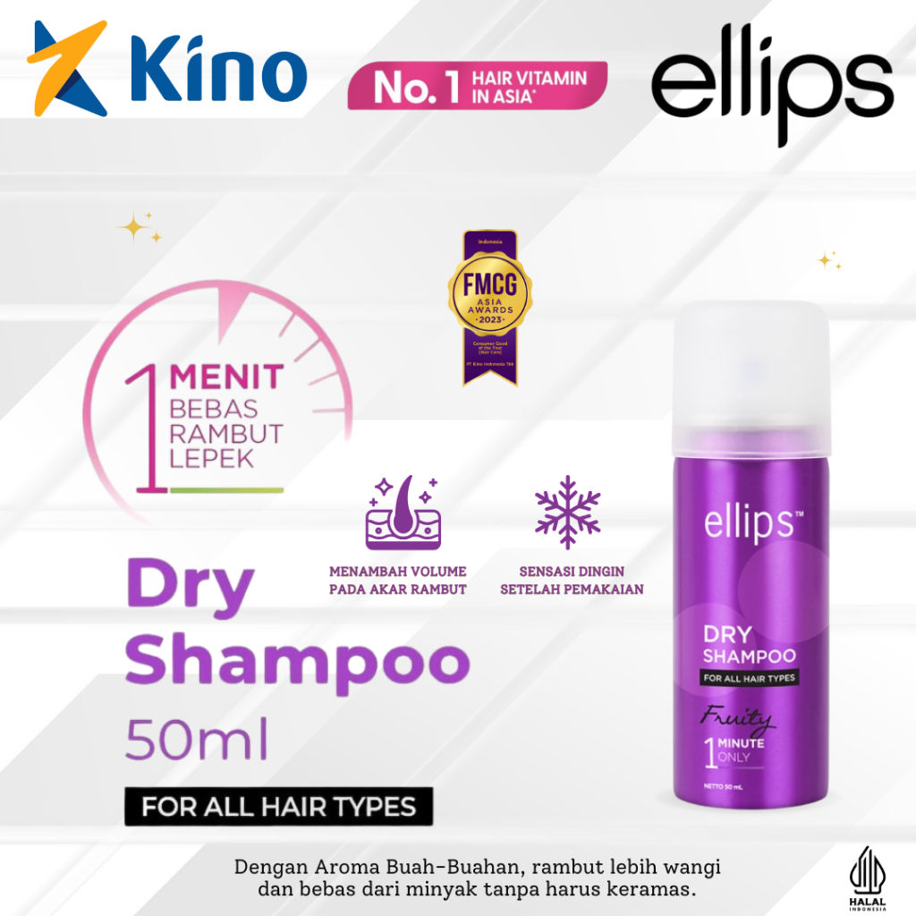 Jual Ellips Dry Shampoo Fruity 50ml - Anti Lepek & Berminyak Tanpa ...