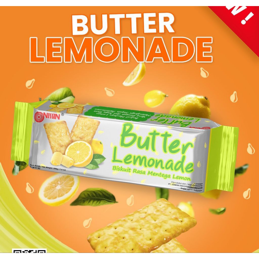 Jual NISSIN BUTTER LEMONADE BISKUIT RASA MENTEGA LEMON 200gr | Shopee ...