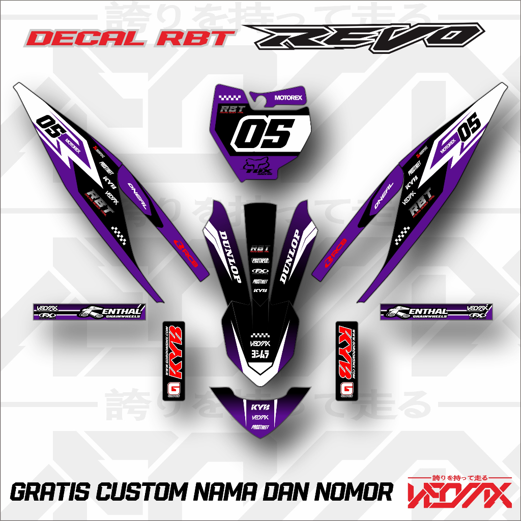 Jual DECAL STIKER RBT HONDA REVO ABS GRATIS CUSTOM NAMA DAN NOMOR ...