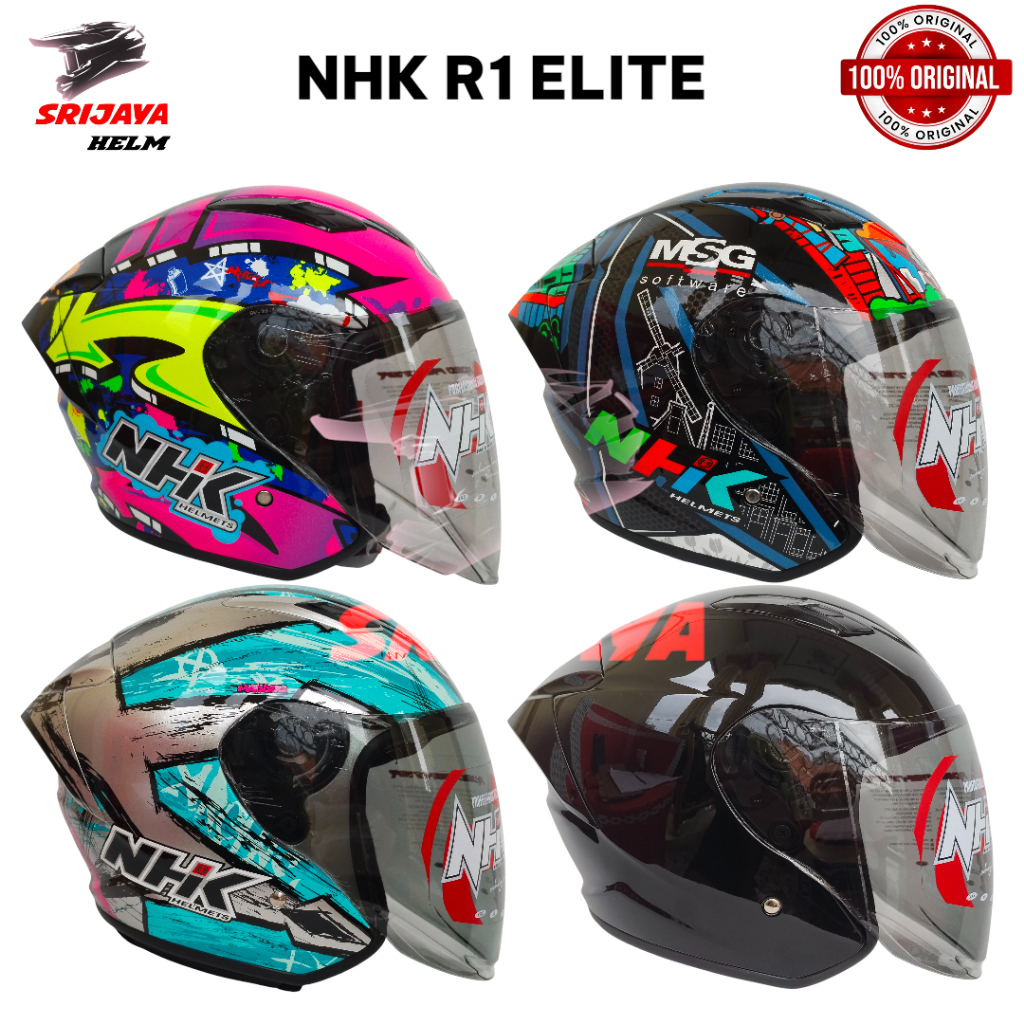 Jual HELM NHK R1 ELITE MOTIF ALL VARIAN | ORIGINAL PRODUK 100% | Shopee ...