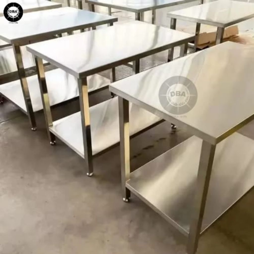 Jual Meja Dapur 2 Susun / Meja Kerja 2 Susun / Bahan Stainless | Shopee ...