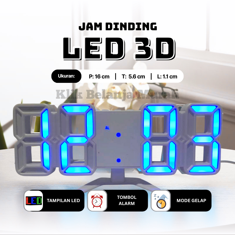 Jual JAM DINDING ALARM DIGITAL MODERN/ JAM DINDING DIGITAL LED ...