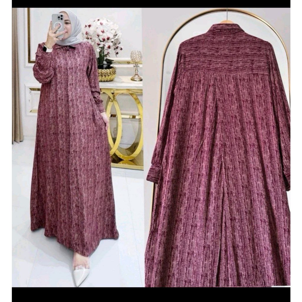 Cantika Gamis Terbaru Bahan Rayon Grade A Busui Adem Nyaman Tebal