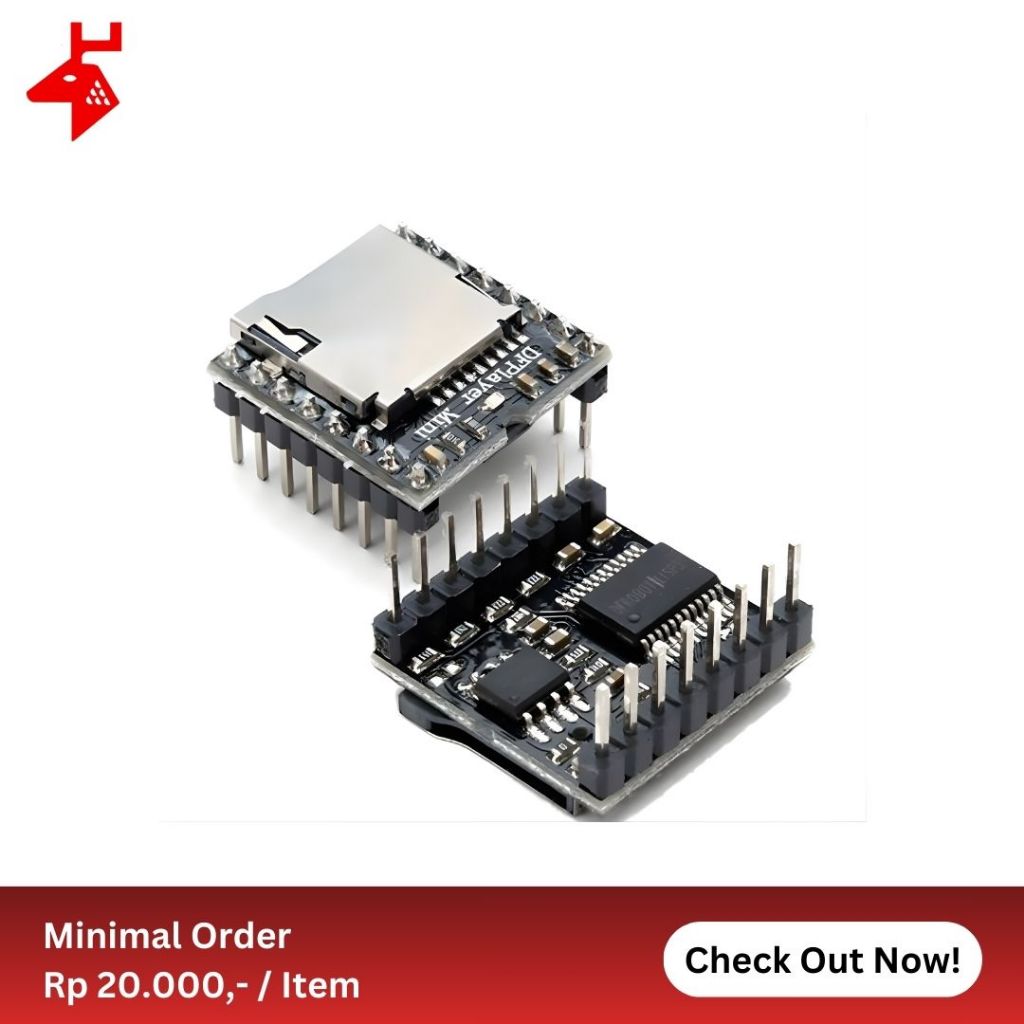 Jual DFPlayer Mini MP3 Player Module MP3-TF-16P Micro SD Slot Arduino ...