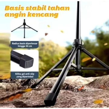 Tripod A1 2In1 Tripod 2.1Meter 210Cm Tripod Tongkat Selfie Bahan Sangat Kokoh Full.besi Free