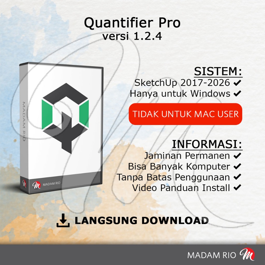 Jual Quantifier Pro SketchUp RAB dan Estimasi Biaya ESTIMATOR VOLUME ...