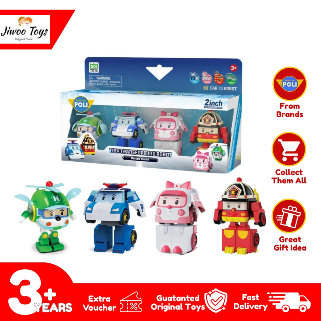 Jual Robocar Poli Tiny Transforming Robot Rescue Team MRT-0674 | Shopee ...