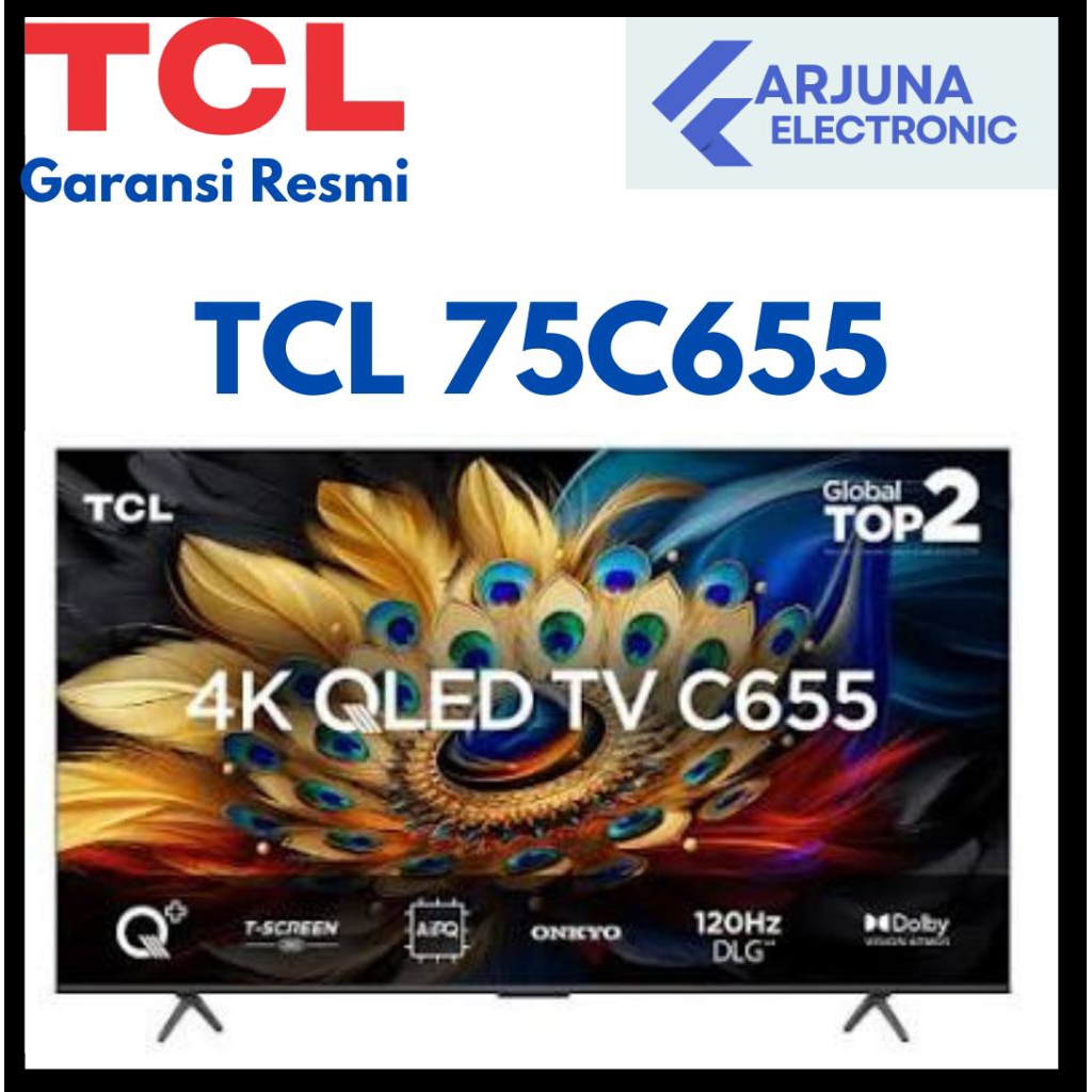 Jual TCL 75C655 QLED PRO 4K GOOGLE TV 75 INCH | Shopee Indonesia