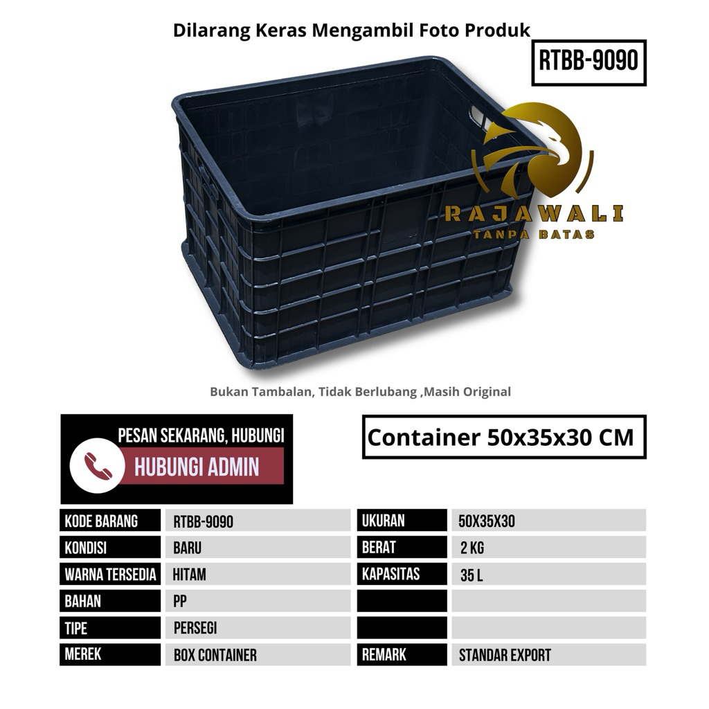 Jual Box Container Ukuran 50x35x30 cm RTBB9090 | Shopee Indonesia
