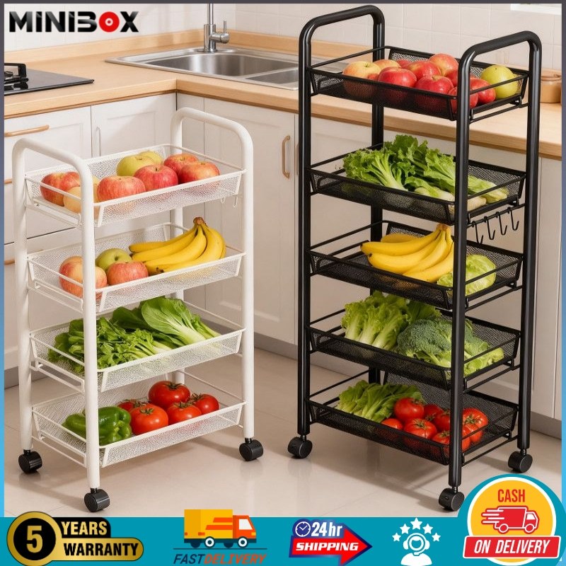 Jual MiniMalisBox Rak Troli 3 /4 /5 Susun Rak Lantai Beroda Rak ...