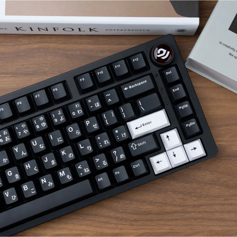 Jual Keycaps PBT Cherry Profile Japanese Root Black (White On Black ...