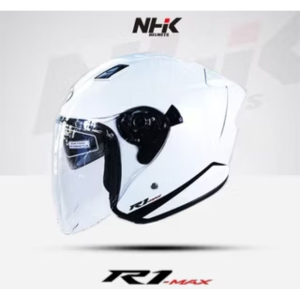 Jual HELM NHK R1 MAX STAR WHITE FULL WARNA ORIGINAL PRODUK | Shopee ...