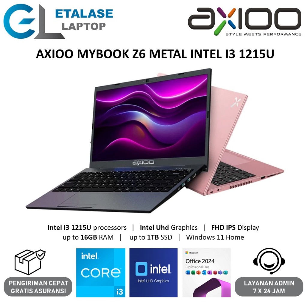 Jual Laptop Axioo Mybook Z6 Intel Core i3-1215U 16GB 1TB SSD 14” IPS ...