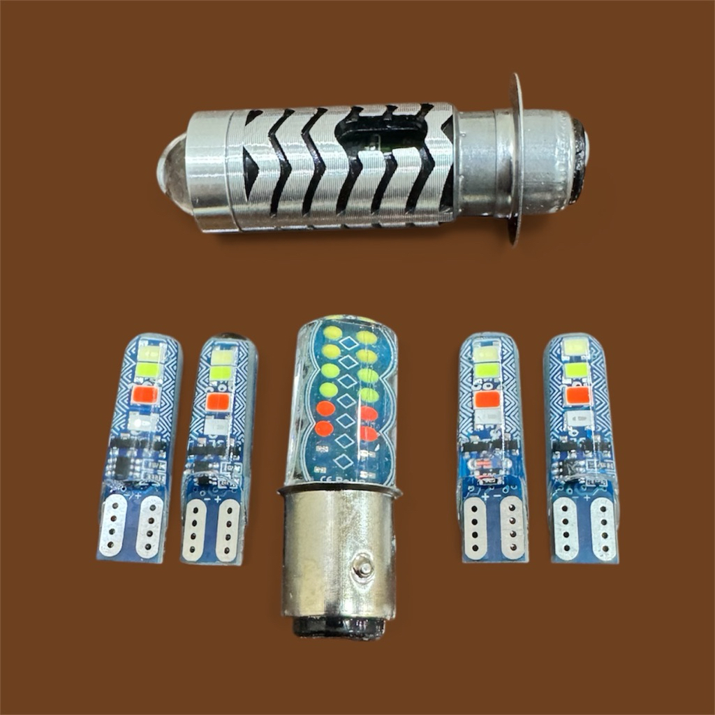 Jual PROMO PAKET LENGKAP LAMPU MOTOR LAMPU DEPAN H6 LASER SENJA BIRU ...