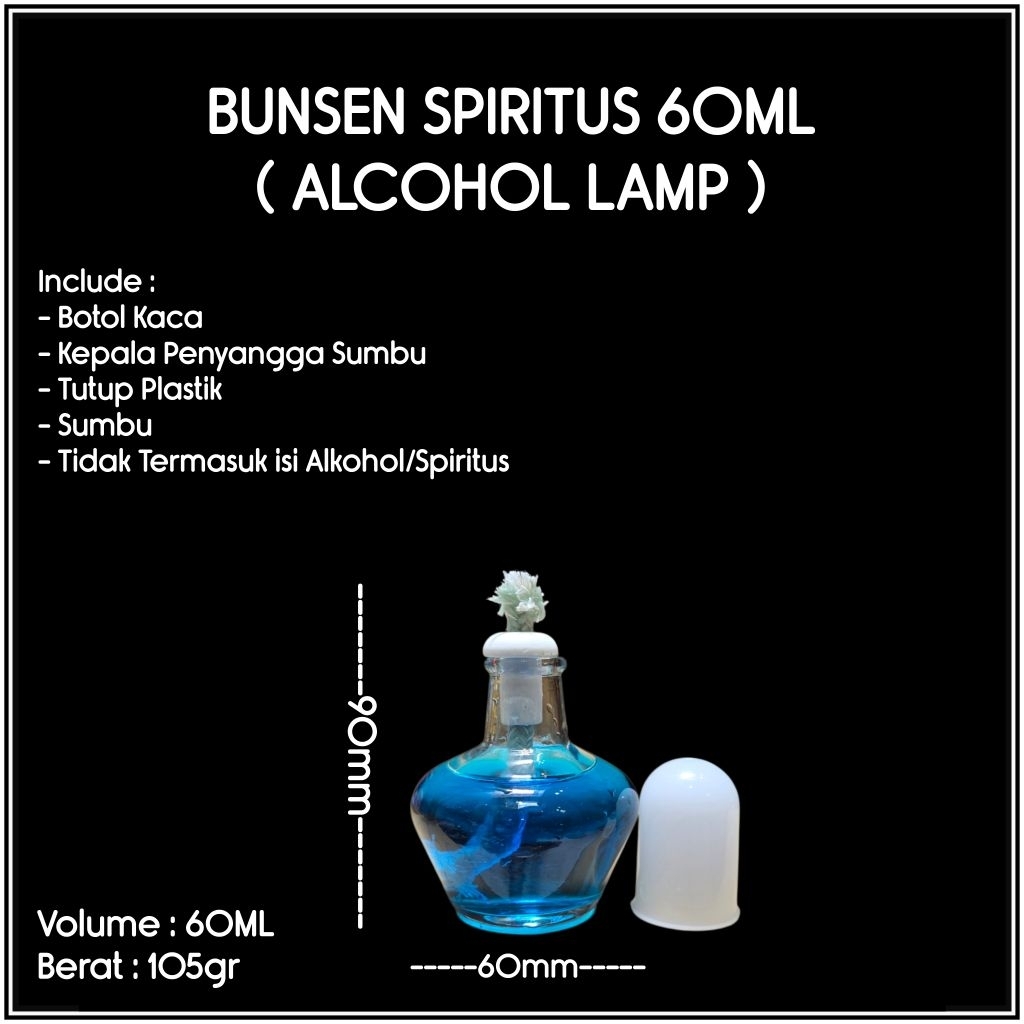 Jual BUNSEN SPIRITUS 60ML / LAMPU SPIRITUS 60ML / KOMPOR SPIRITUS ...