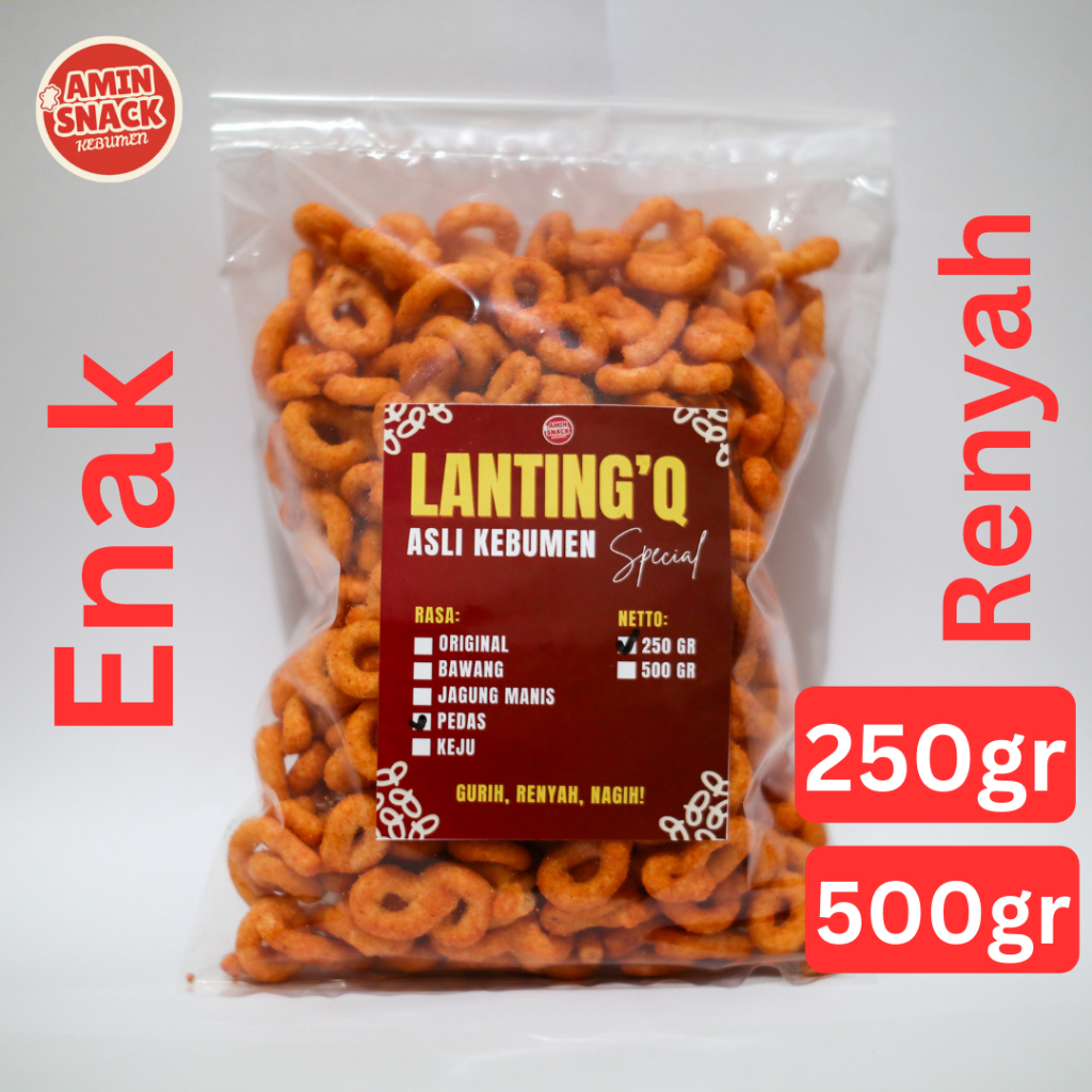 Jual LANTING KEBUMEN 250gr dan 500gr RASA PEDAS – LANTING’Q | SNACK ...