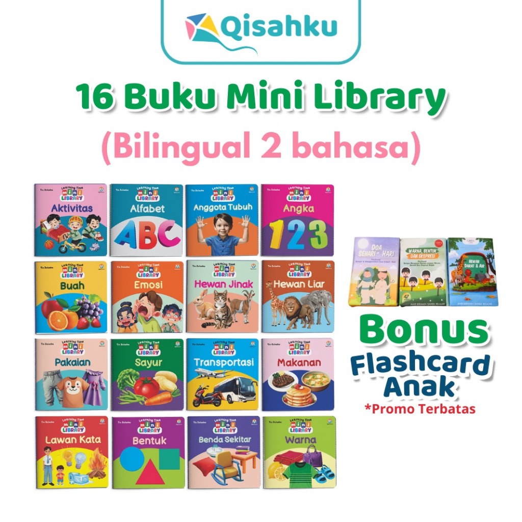 Jual Ziyadbooks 16 Buku Learning Time Mini Library Bilingual Edukasi ...