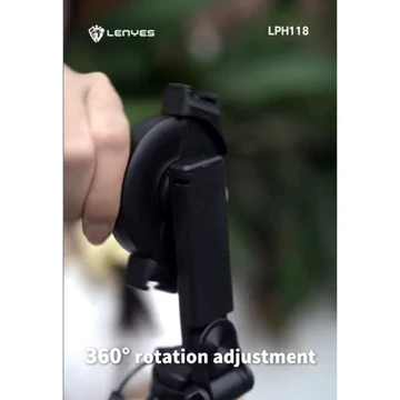 LENYES LPH 118 Mini Handgrip 4IN1 Tripod Bluetooth Selfie Stick Magnetic Clip Phone Holder