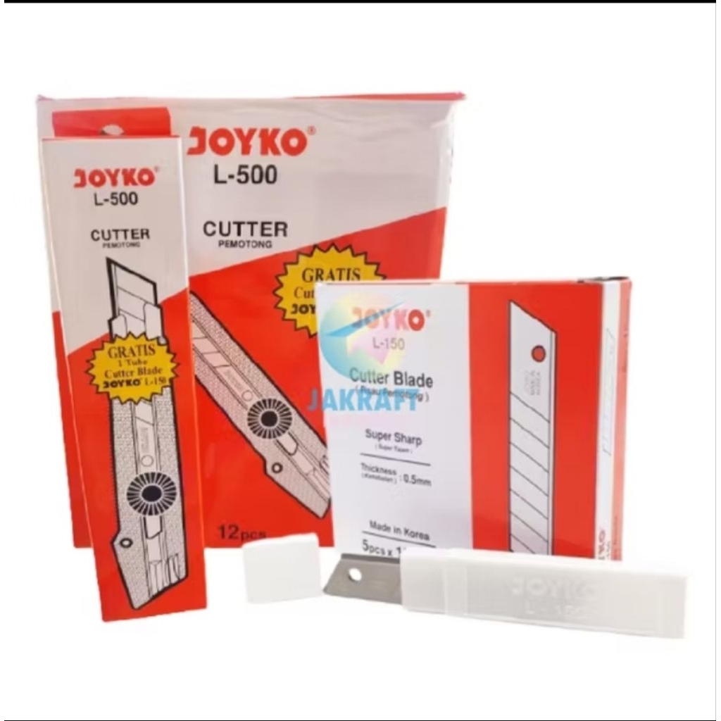 Jual CUTTER L-500 + ISI 12 TUBE JOYKO | Shopee Indonesia