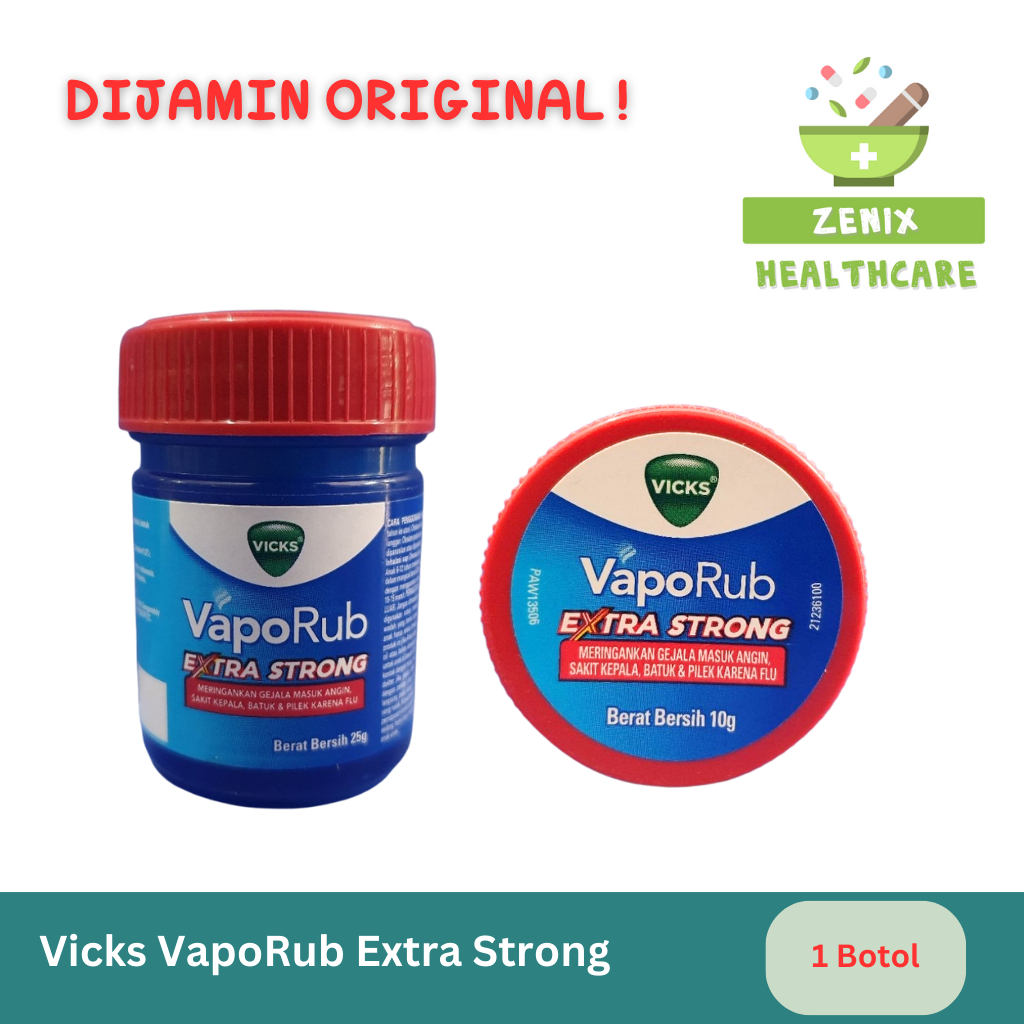 Jual Vicks VapoRub Extra Strong – Sensasi Hangat Lebih Kuat | Shopee ...