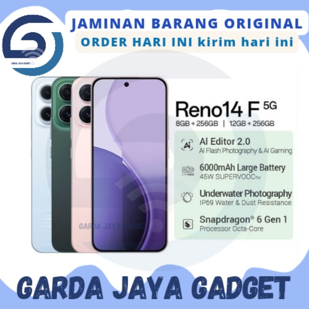 Jual OPPO RENO 14F 5G RAM 8/256 12/256 GB - GARANSI RESMI | Shopee ...