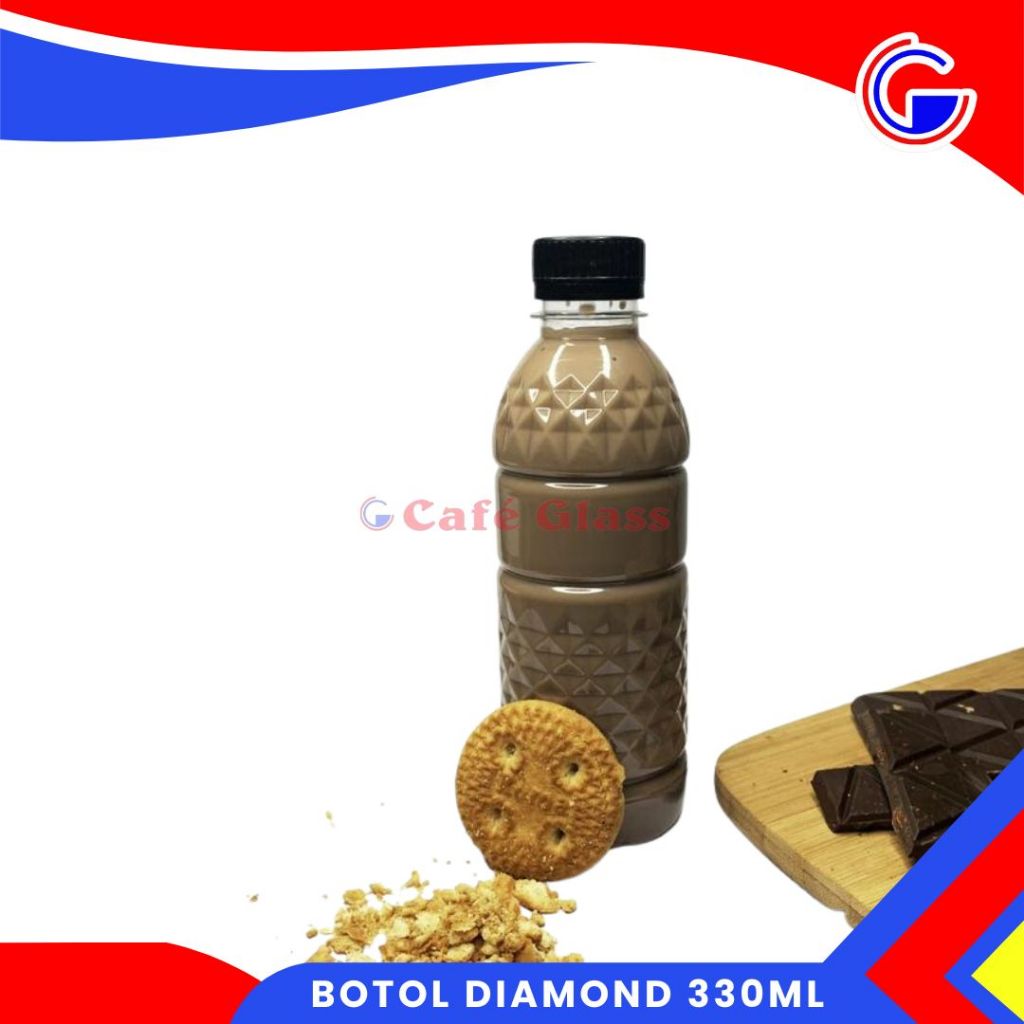 Botol Diamond Plastik 330Ml Isi 6 Pcs I Botol Minum Plastik I Botol Sari Kedelai