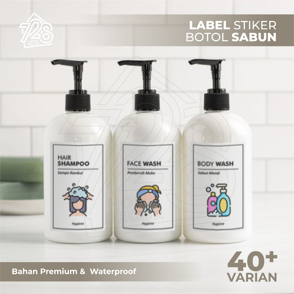 Jual Label Stiker Botol Sabun Best Seller, Anti Air - Waterproof ...