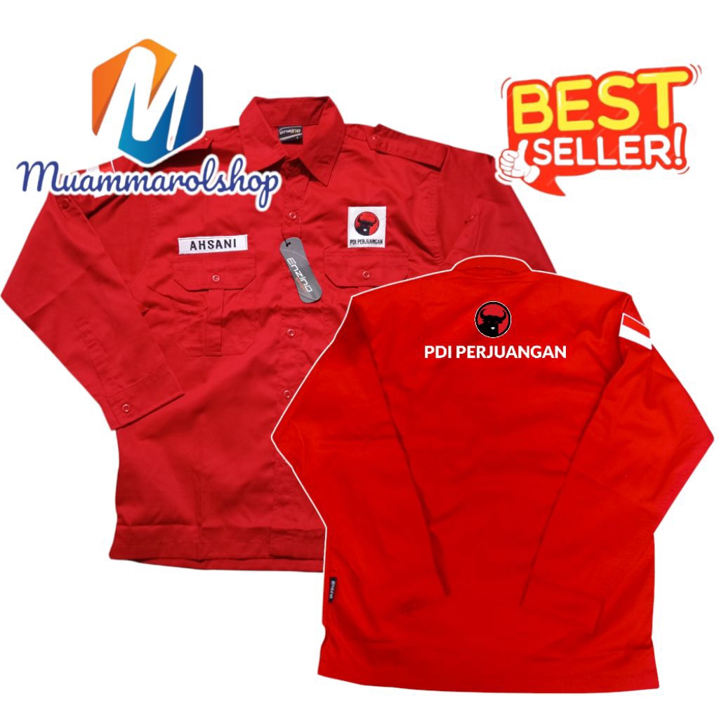Jual kemeja pdi perjuangan kemeja partai pdi perjuangan | Shopee Indonesia