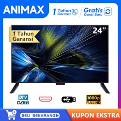 ANIMAX Monitor TV 24" LED Full HD 1080P Digital TV HDMI USB PC Komputer Gaming - Garansi Resmi
