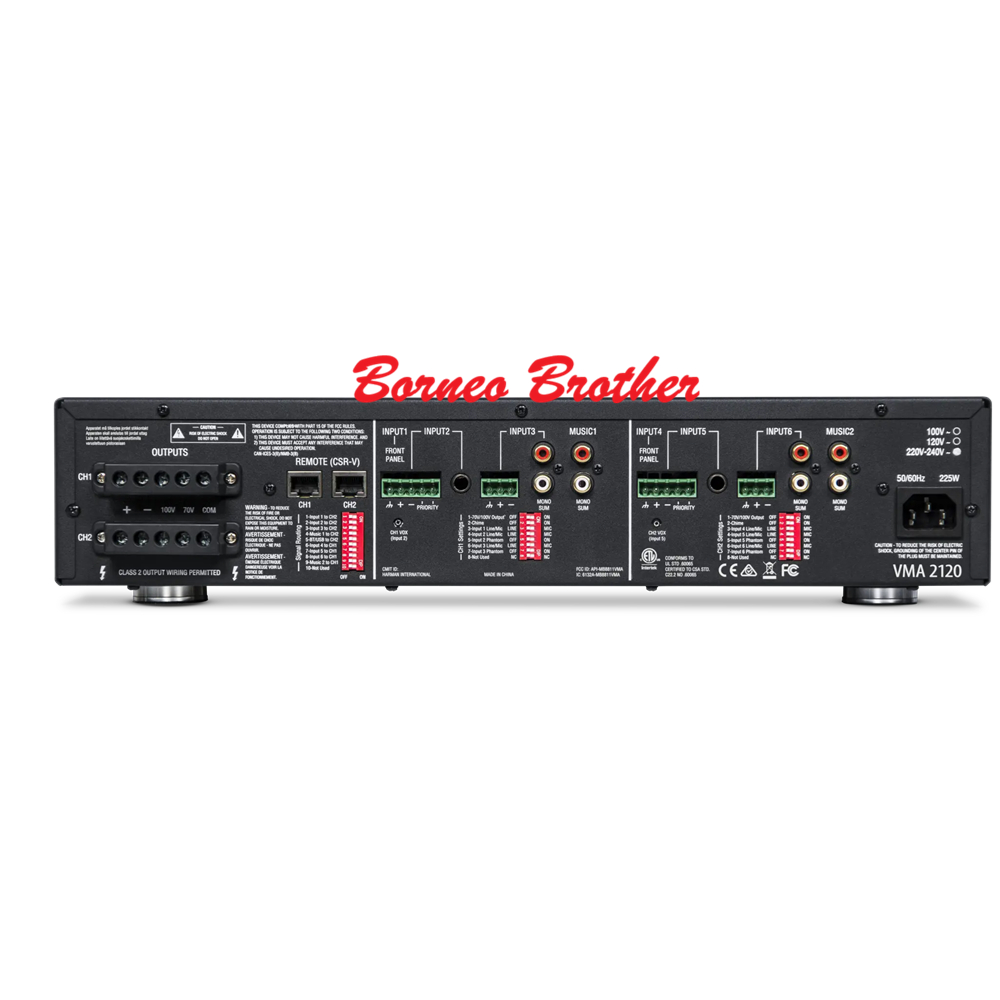 Jual JBL VMA 2120 Original Mixing Amplifier 2 x 120W w/ 8 Input