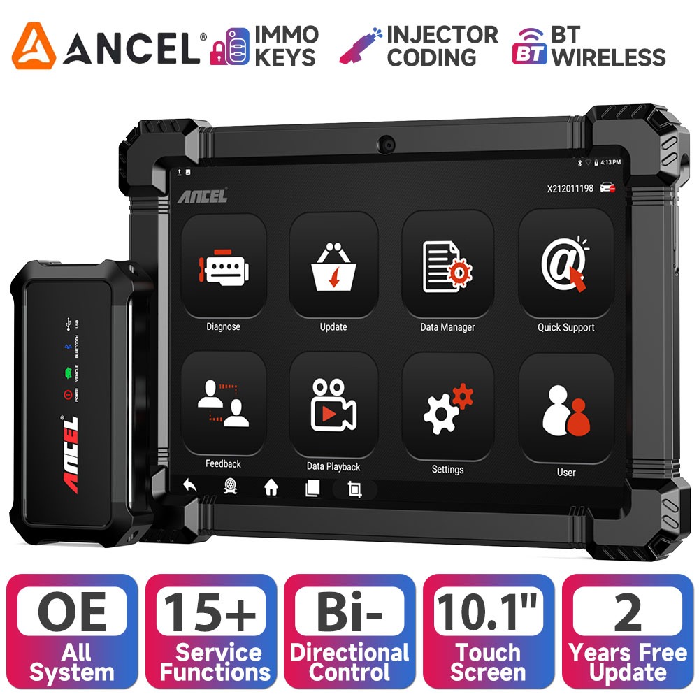 Jual Ancel X7 OBD2 Scanner Bluetooth Alat Diagnostik Mobil Wifi 10.1 ...
