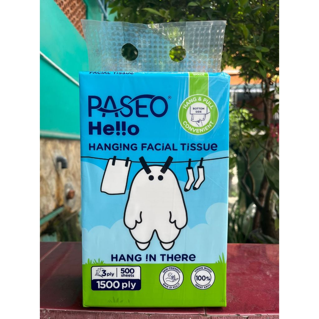 Jual Paseo Hello Jumbo Size Hanging Facial Tissue 1500 ply | Tisu ...