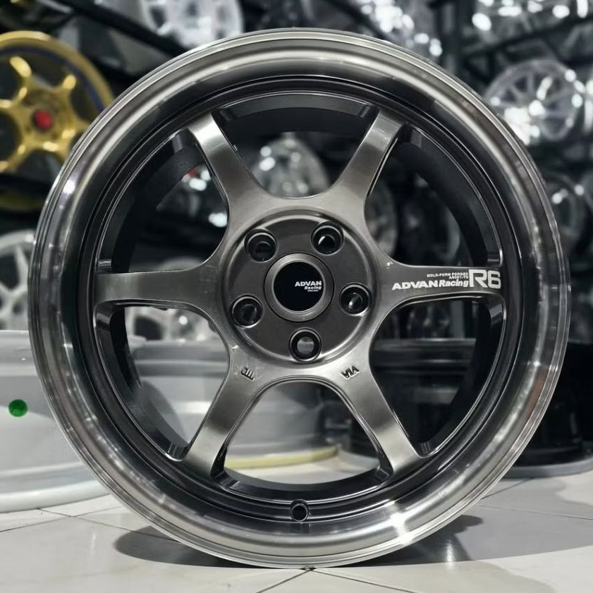Jual velg advan r6 ring 16 pcd 5x100 lebar 7 velg racing ring 16 velg ...