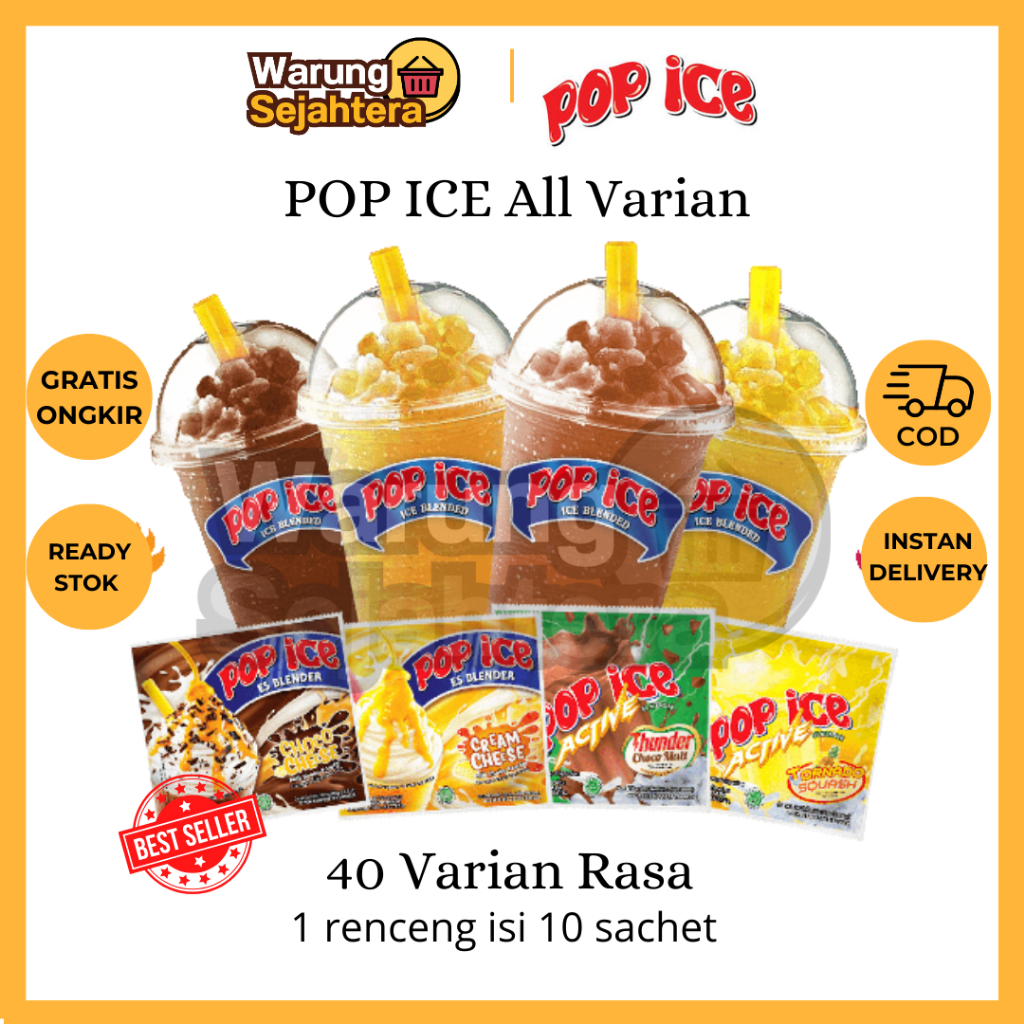 Jual POP ICE All Varian1 Renceng 10 Sachet 32 Rasa Terlengkap Termurah ...