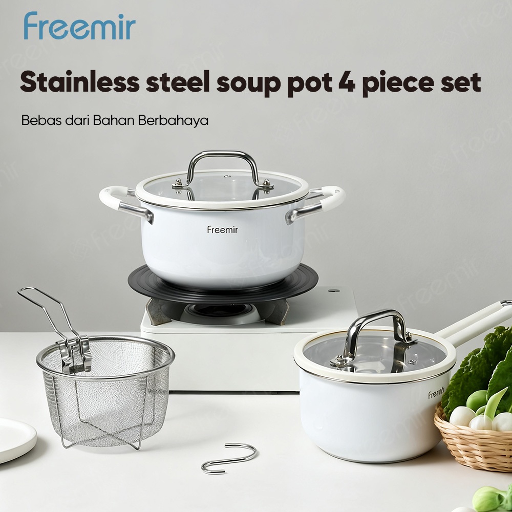 Jual [PREMIUM] freemir Healthy Cooking Set 5 304 Stainless Steel 22/20 ...