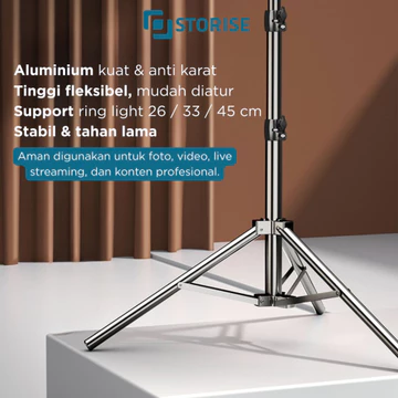 STORISE Tripod 2M Ball Head Holder L Remote Bluetooth Stand Tripod Untuk Konten Live Make Up