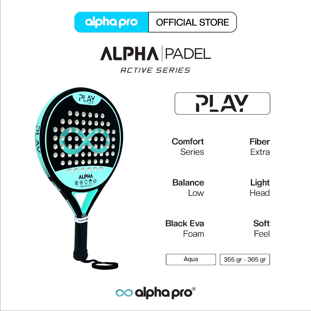 Jual Alpha Raket Padel Play Fiberglass Racket Paddle Padelball Luxury ...