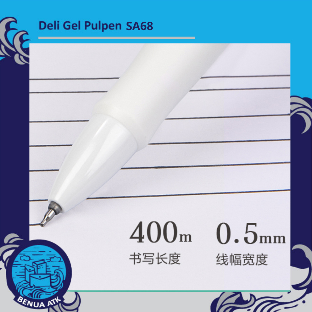 Jual DELI Pulpen Gel / Pen Retractable 0.5mm - SA68 (1pcs) | Shopee ...