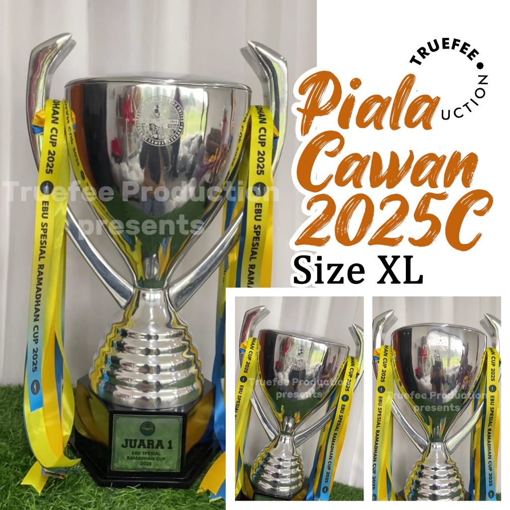 Jual PIALA LOGAM ALUMUNIUM CAWAN 2025-C SIZE XL CHAMPIONS CUP TROPHY ...