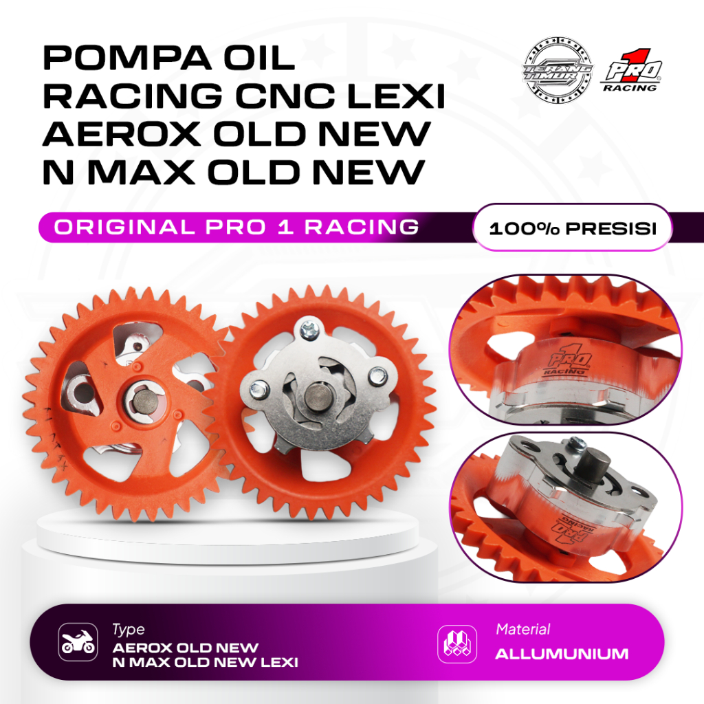 Jual POMPA OIL RACING OIL PUMP CNC AEROX 155 OLD NEW / N MAX 155 OLD ...