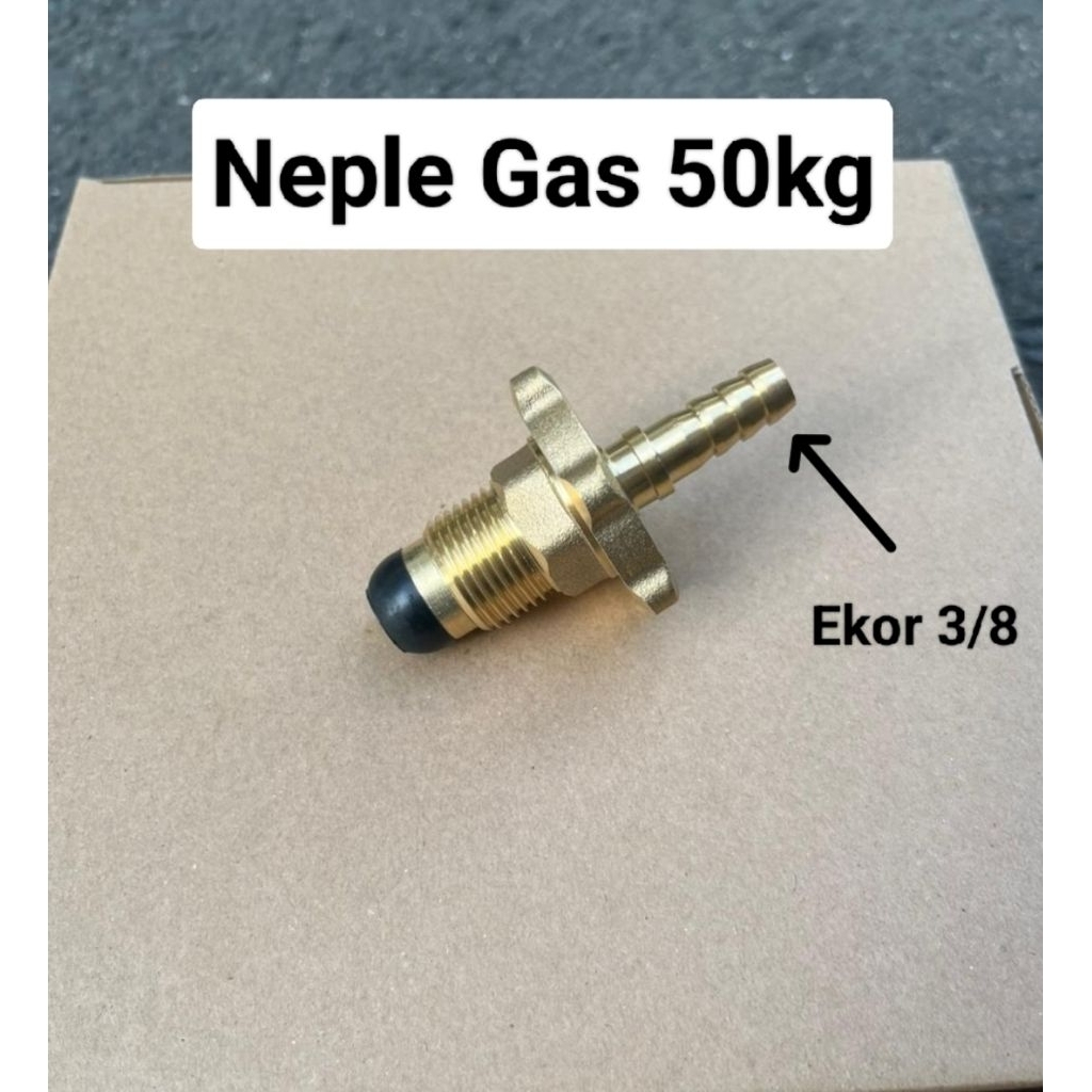 Jual Neple tabung gas 50kg ekor 3/8 ORI | Shopee Indonesia