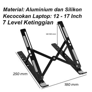 Laptop Stand Foldable Adjustable Aluminium 12 17 Inch